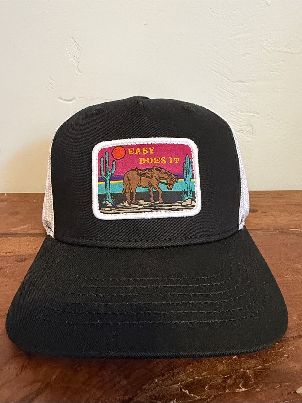 Easy Does It  Black  Hat with Desert Patch
